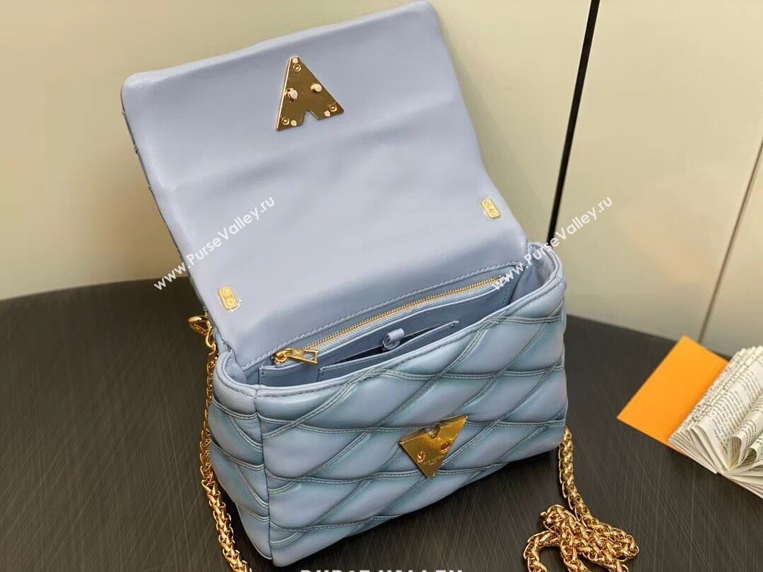 Louis Vuitton Lamb leather GO-14 MM Bag M24186 Ecume Gray 2024 (kiki-24040106)