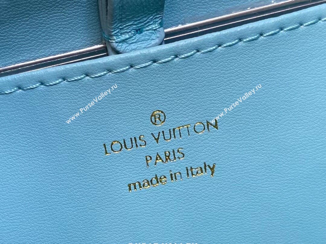 Louis Vuitton Lamb leather GO-14 MM Bag M24185 Lagoon Turquoise 2024 (kiki-24040107)