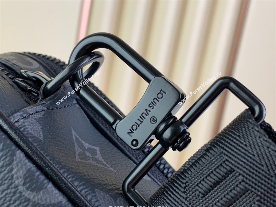 Louis Vuitton Taiga leather and Monogram canvas Alpha Messenger Bag M46955 Black 2024 (kiki-24040126)