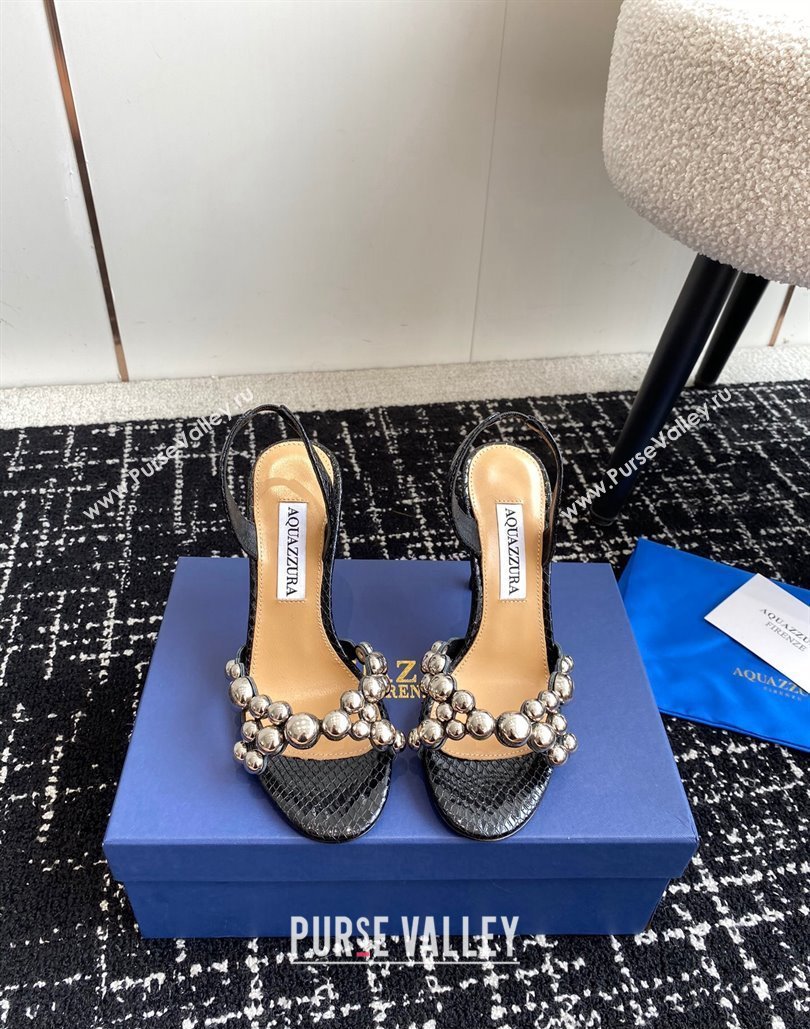 Aquazzura Heel 10cm Maxi-Tequila Sandals Black 2024 (jincheng-24040304)
