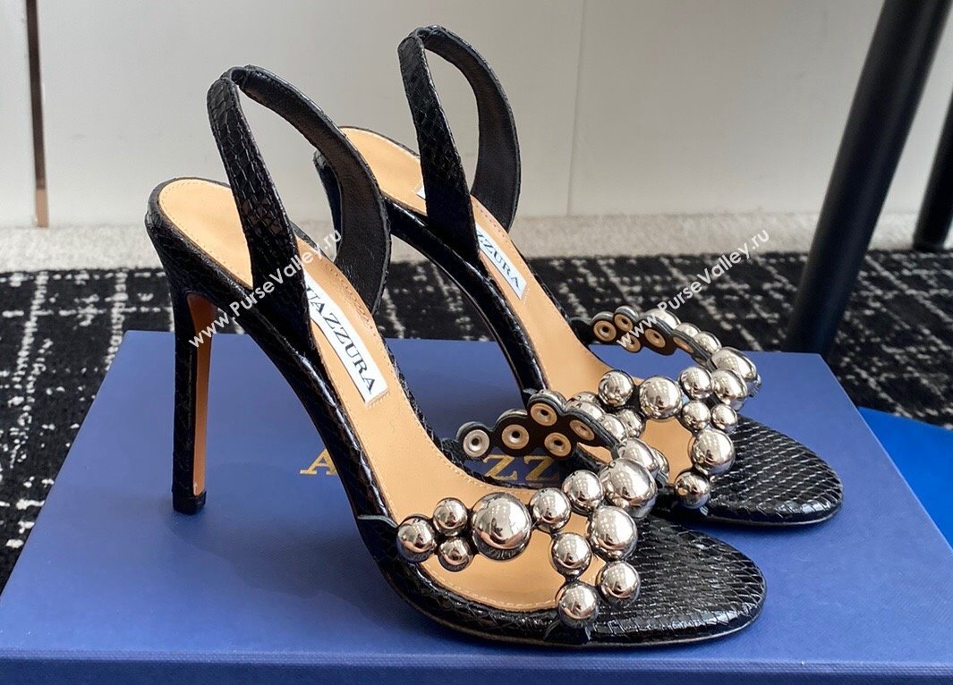 Aquazzura Heel 10cm Maxi-Tequila Sandals Black 2024 (jincheng-24040304)