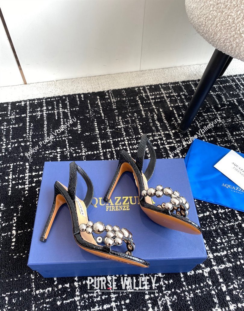 Aquazzura Heel 10cm Maxi-Tequila Sandals Black 2024 (jincheng-24040304)