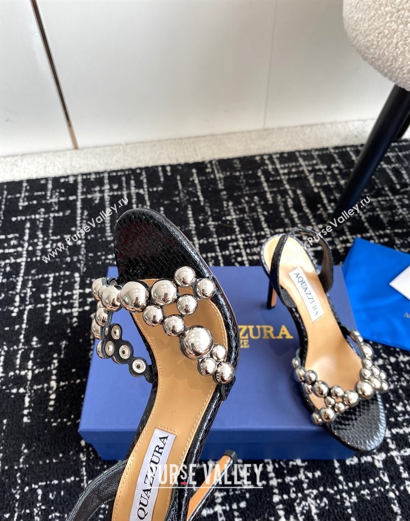 Aquazzura Heel 10cm Maxi-Tequila Sandals Black 2024 (jincheng-24040304)