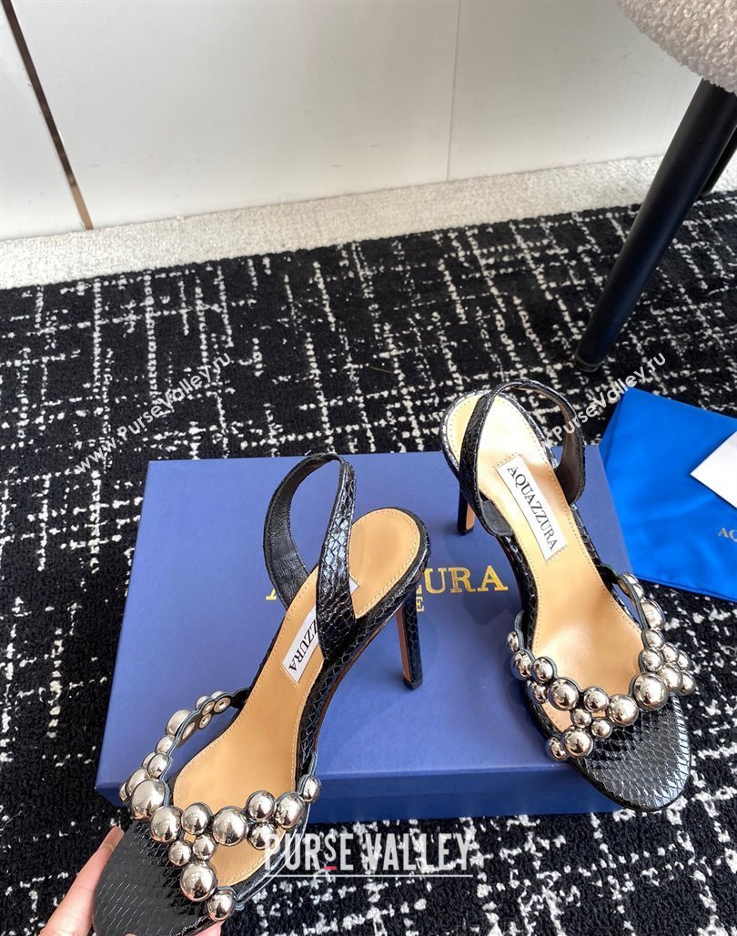 Aquazzura Heel 10cm Maxi-Tequila Sandals Black 2024 (jincheng-24040304)