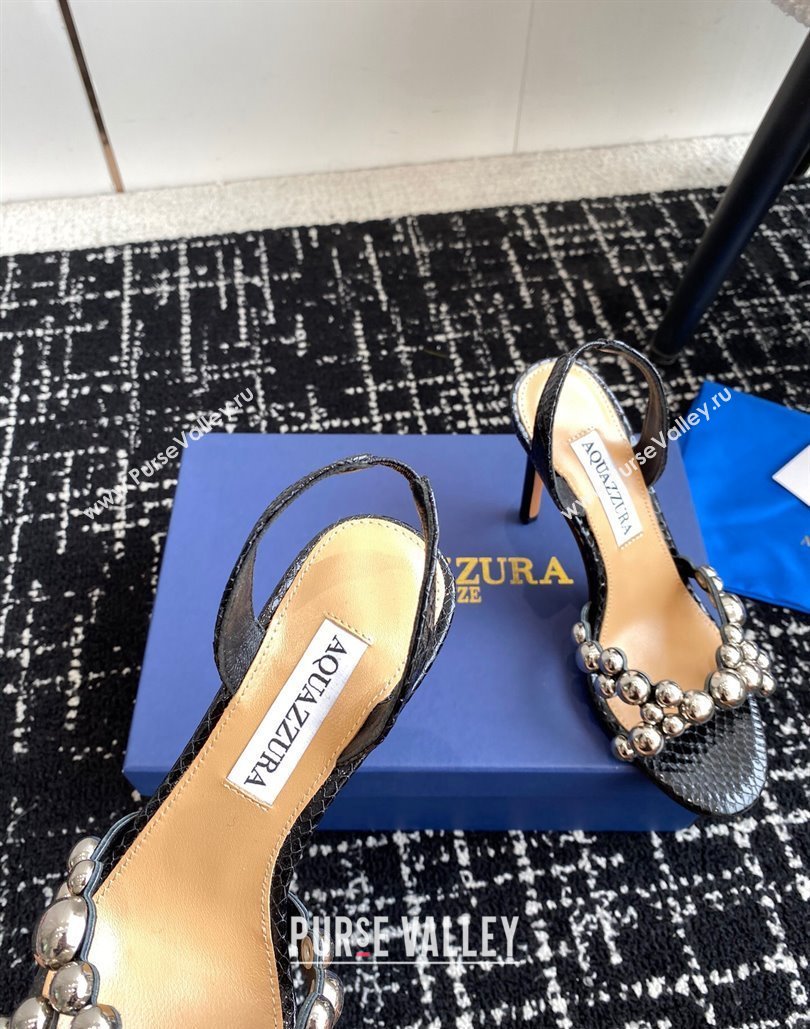 Aquazzura Heel 10cm Maxi-Tequila Sandals Black 2024 (jincheng-24040304)