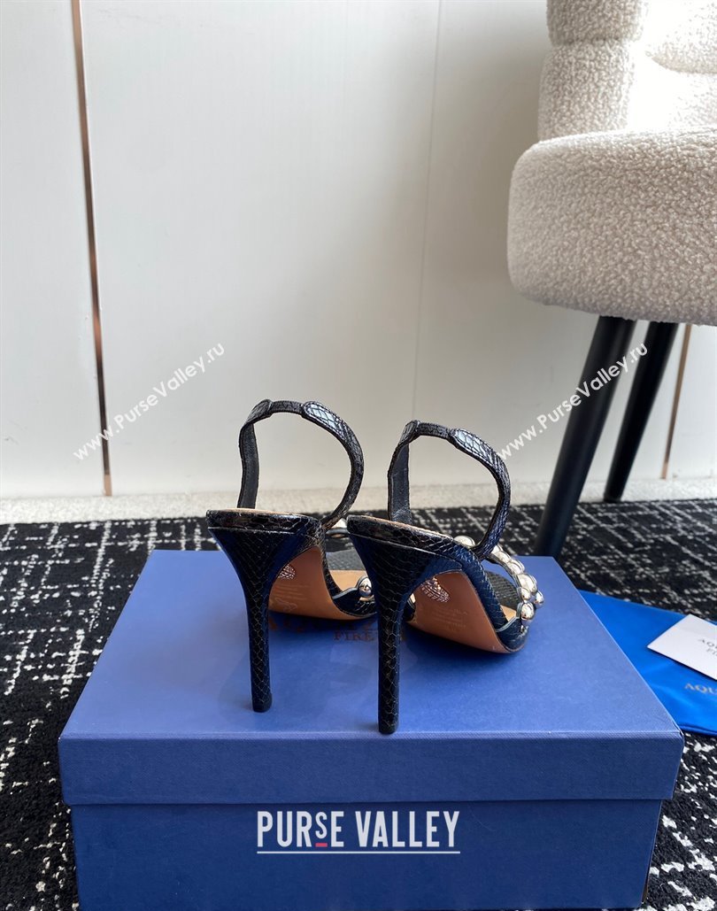 Aquazzura Heel 10cm Maxi-Tequila Sandals Black 2024 (jincheng-24040304)