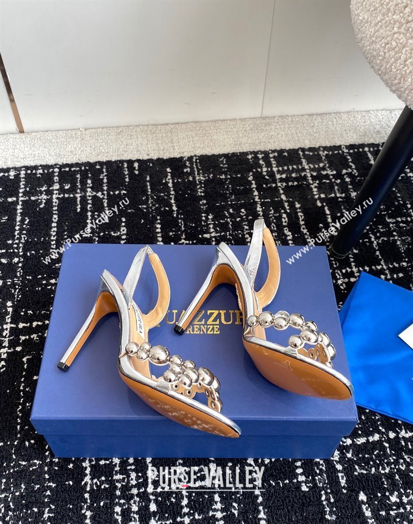 Aquazzura Heel 10cm Maxi-Tequila Sandals Silver 2024 (jincheng-24040305)