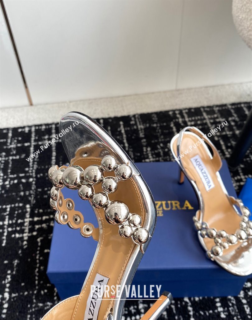 Aquazzura Heel 10cm Maxi-Tequila Sandals Silver 2024 (jincheng-24040305)