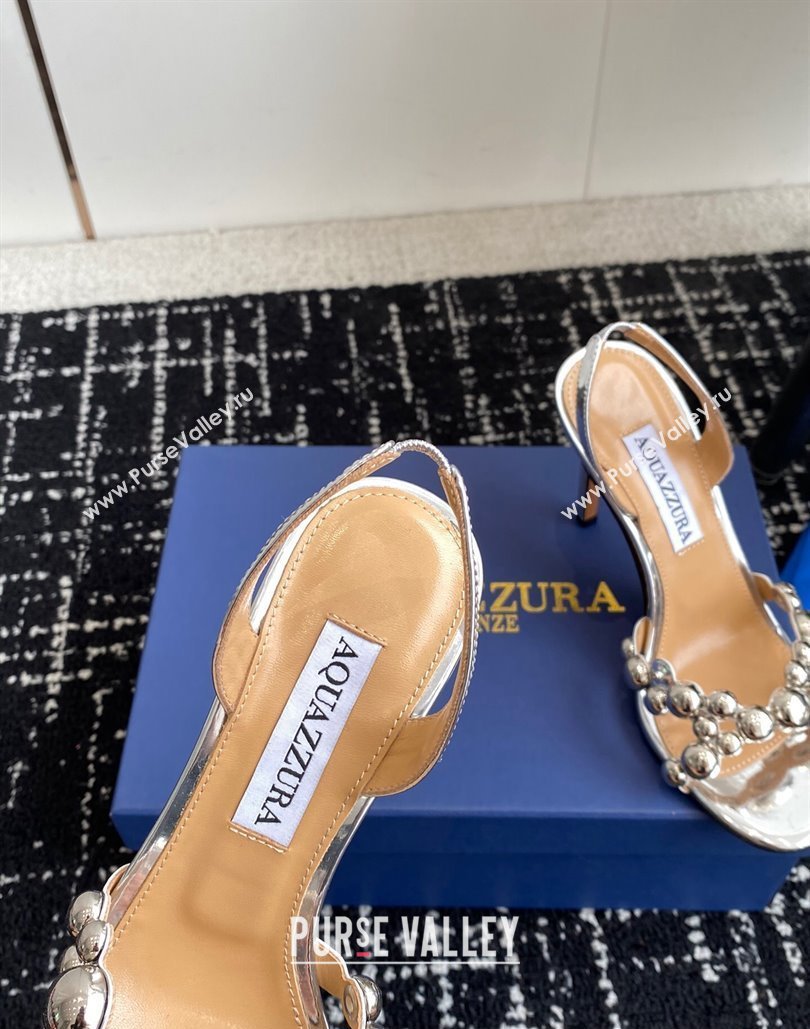 Aquazzura Heel 10cm Maxi-Tequila Sandals Silver 2024 (jincheng-24040305)