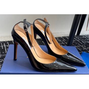 Aquazzura Heel 10cm Love Affair Pumps in Patent Leather Black 2024 (jincheng-24040325)