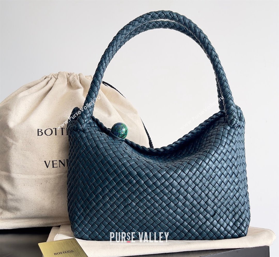 Bottega Veneta Tosca Small Intreccio leather Shoulder Bag Navy Blue 2024 (misu-24040716)