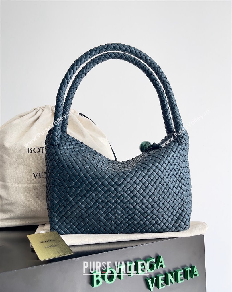 Bottega Veneta Tosca Small Intreccio leather Shoulder Bag Navy Blue 2024 (misu-24040716)