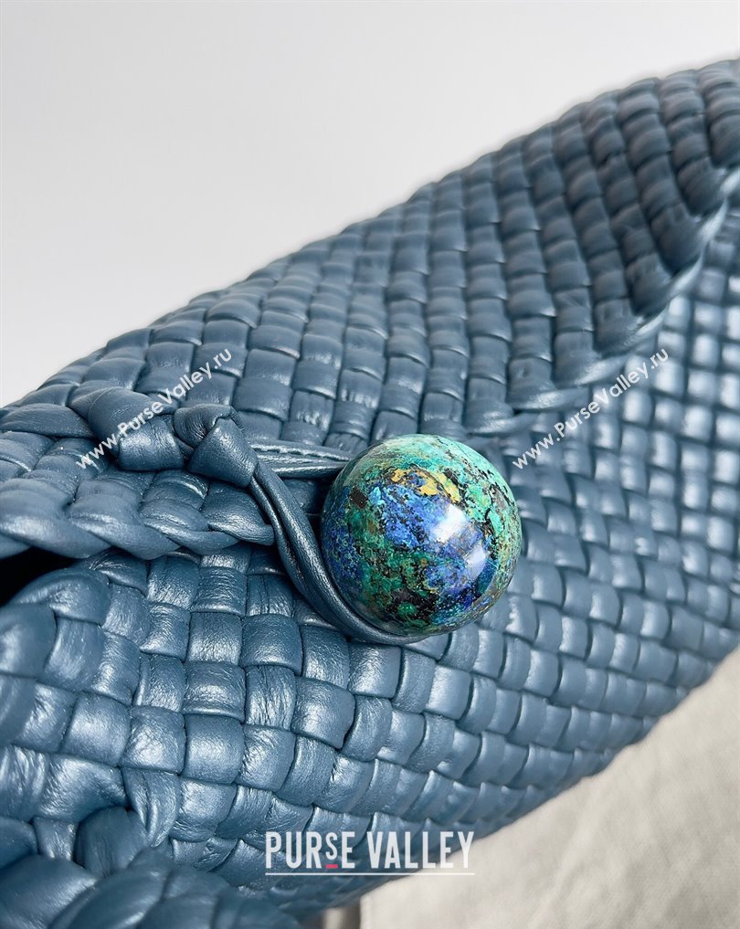 Bottega Veneta Tosca Small Intreccio leather Shoulder Bag Navy Blue 2024 (misu-24040716)