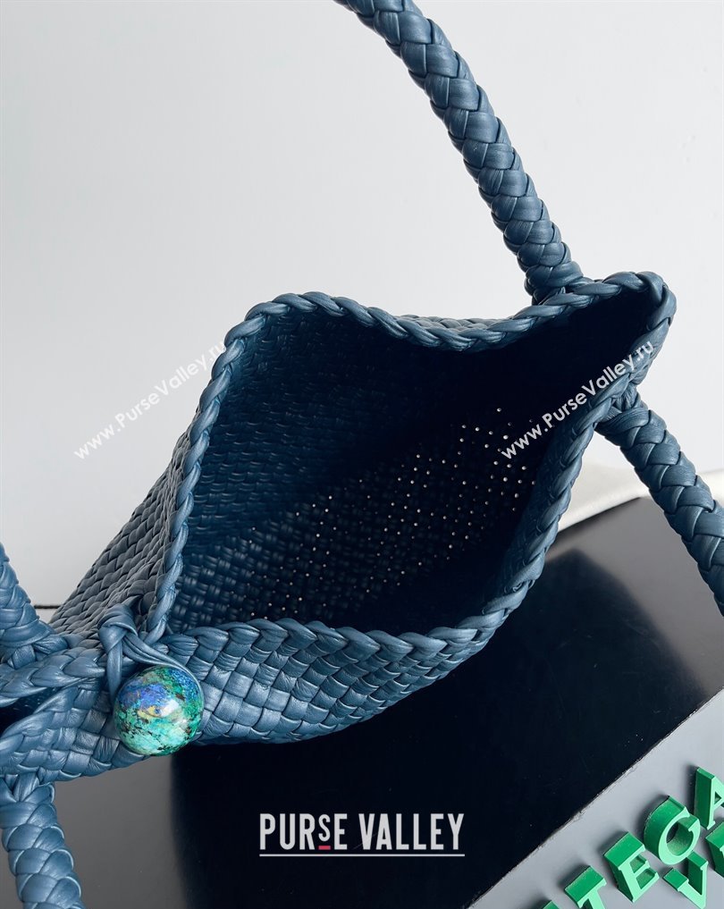 Bottega Veneta Tosca Small Intreccio leather Shoulder Bag Navy Blue 2024 (misu-24040716)