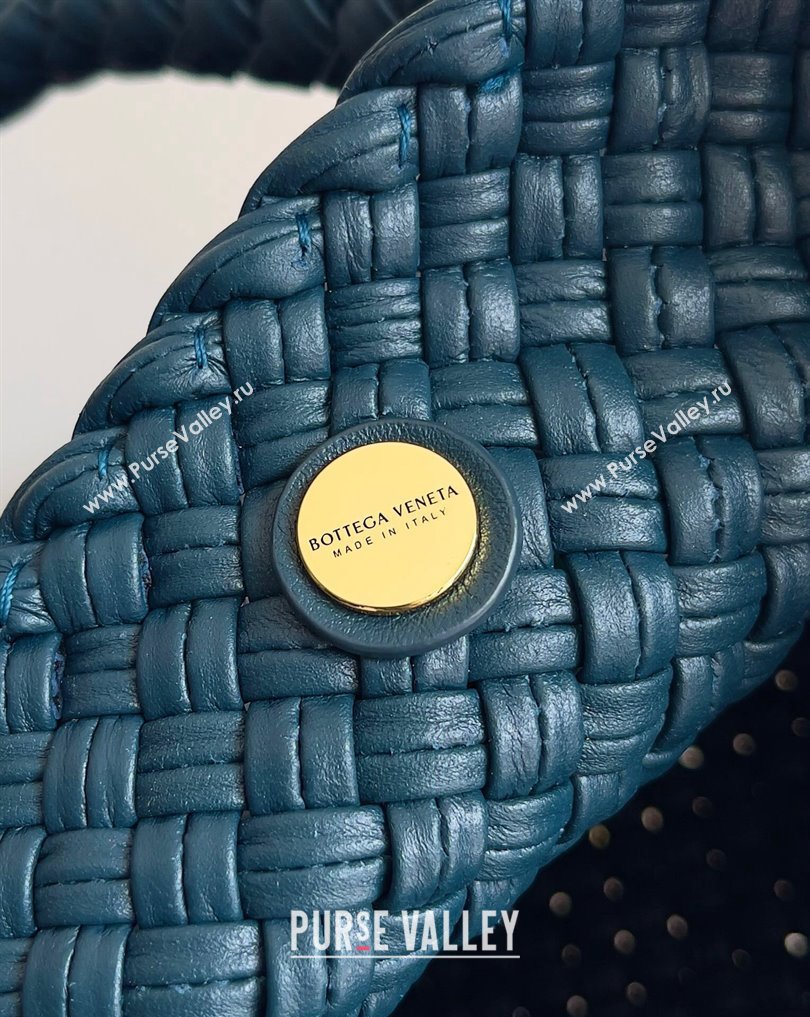 Bottega Veneta Tosca Small Intreccio leather Shoulder Bag Navy Blue 2024 (misu-24040716)