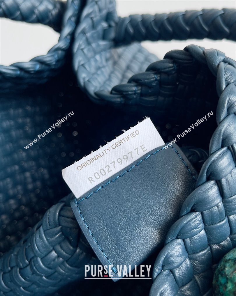 Bottega Veneta Tosca Small Intreccio leather Shoulder Bag Navy Blue 2024 (misu-24040716)