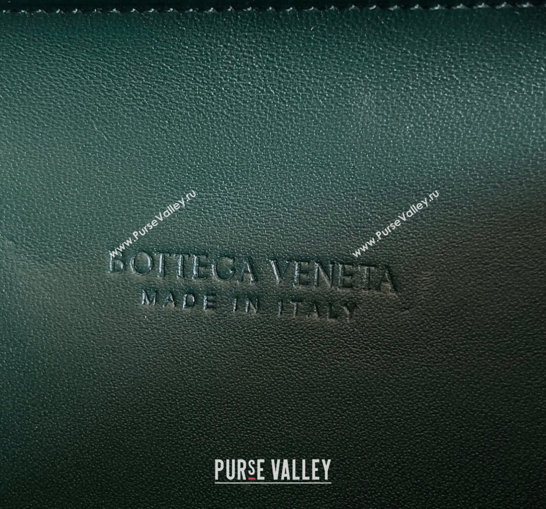 Bottega Veneta Knot With Chain Padded Intreccio leather minaudière Bag Emerald green 2024 (misu-24040819)