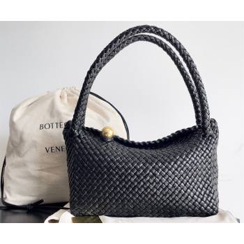 Bottega Veneta Tosca Small Intreccio leather Shoulder Bag Black/Gold 2024 (misu-24040714)