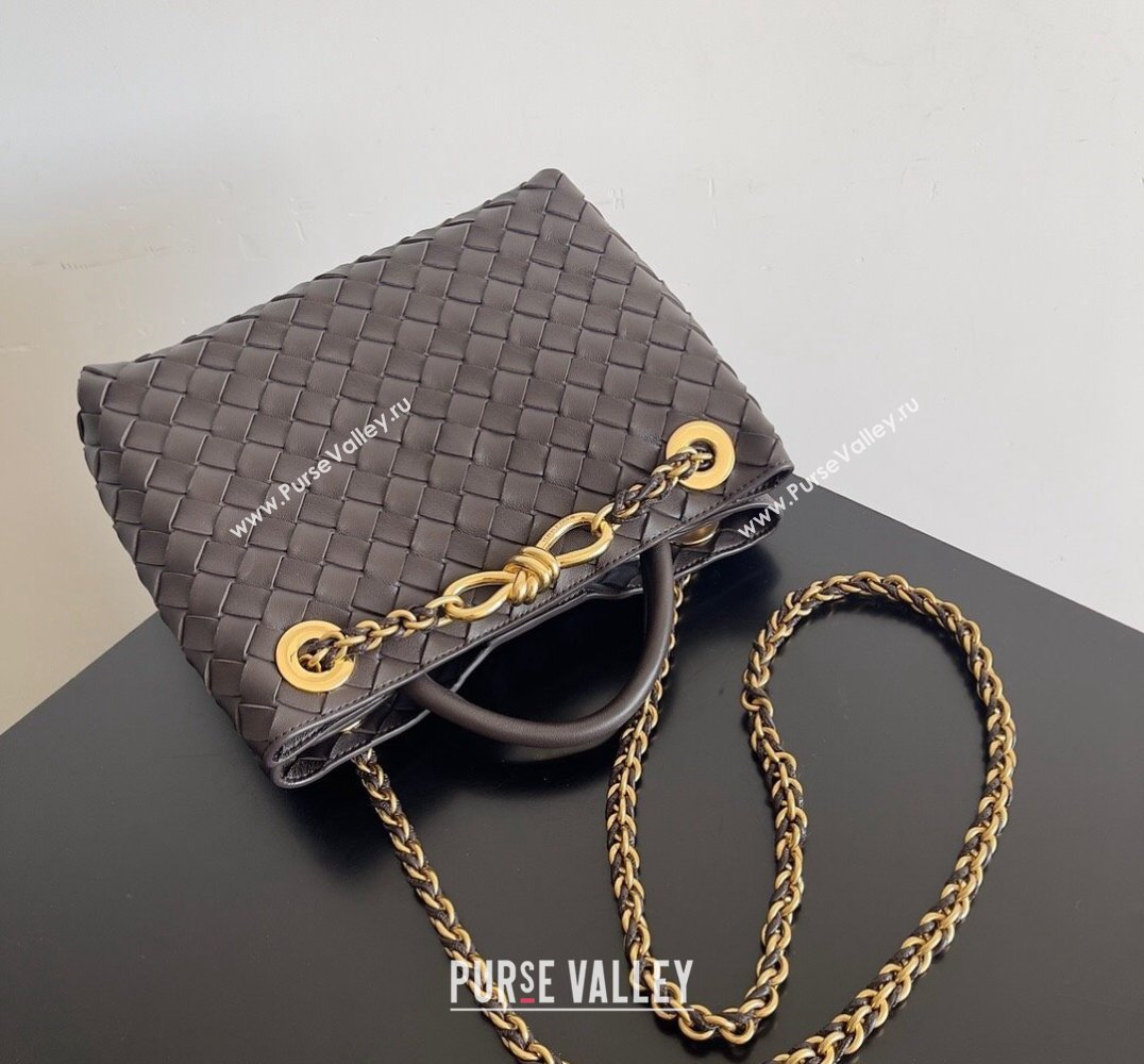 Bottega Veneta Small Andiamo Intrecciato leather top handle Bag FONDANT With Chain 2024 (misu-24040722)