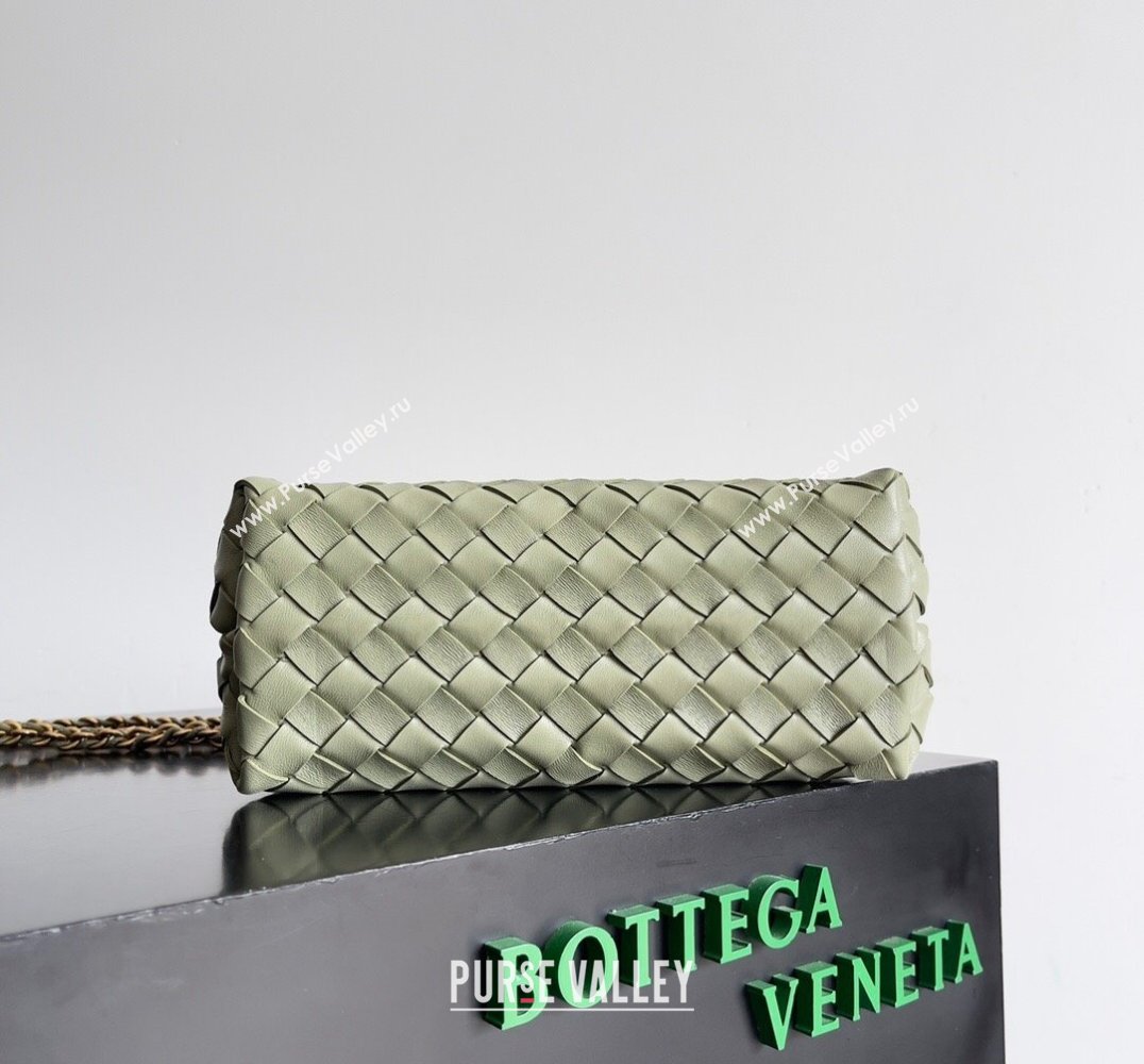 Bottega Veneta Small Andiamo Intrecciato leather top handle Bag TRAVERTINE With Chain 2024 (misu-24040723)