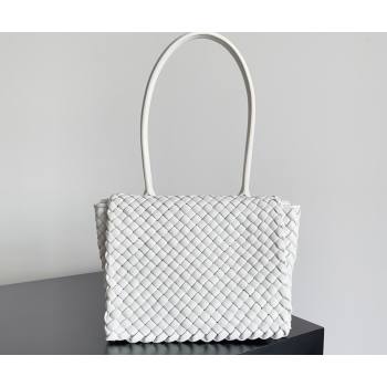 Bottega Veneta Patti Padded intreccio leather Top Handle Bag White 2024 (misu-24040802)