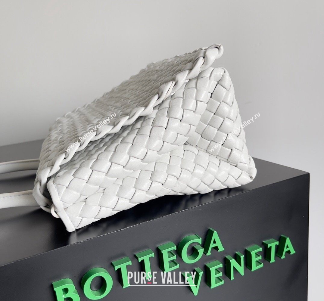 Bottega Veneta Patti Padded intreccio leather Top Handle Bag White 2024 (misu-24040802)