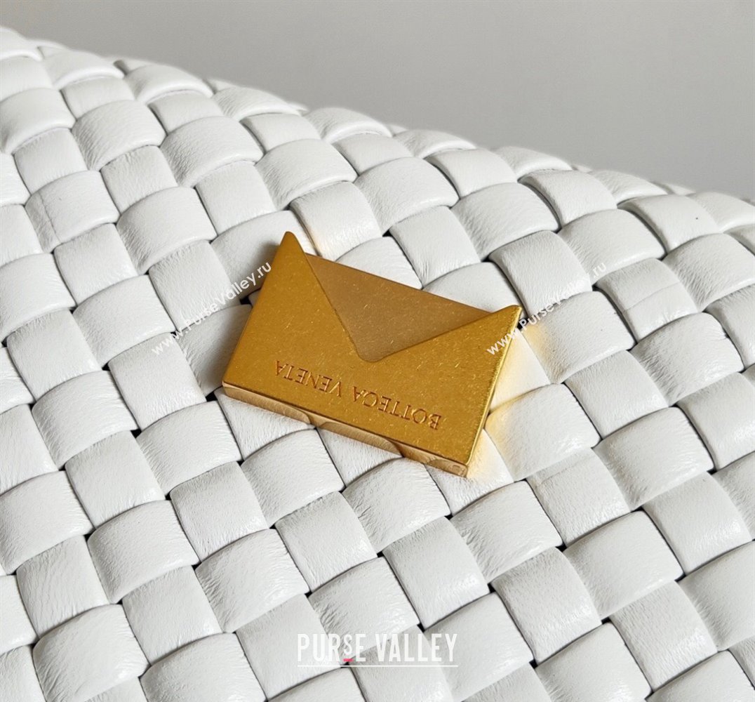 Bottega Veneta Patti Padded intreccio leather Top Handle Bag White 2024 (misu-24040802)