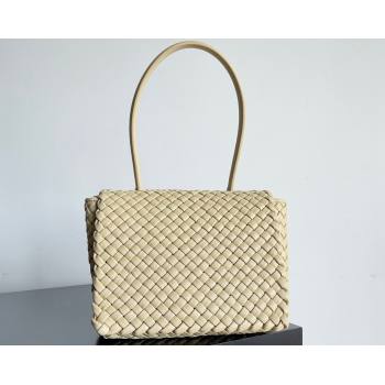 Bottega Veneta Patti Padded intreccio leather Top Handle Bag Beige 2024 (misu-24040803)