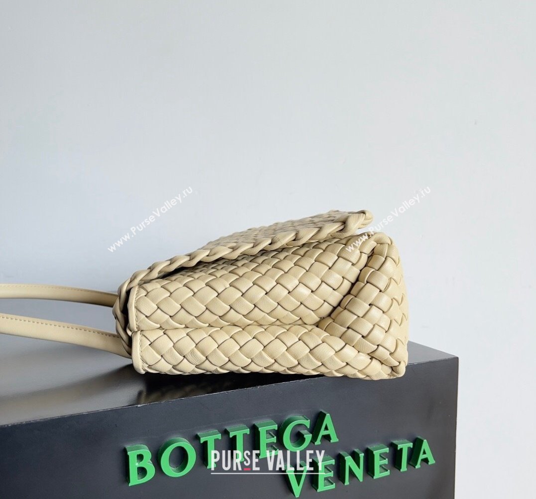 Bottega Veneta Patti Padded intreccio leather Top Handle Bag Beige 2024 (misu-24040803)