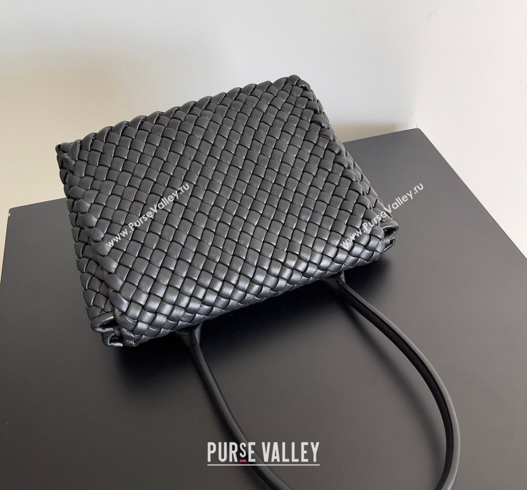 Bottega Veneta Patti Padded intreccio leather Top Handle Bag Black 2024 (misu-24040801)