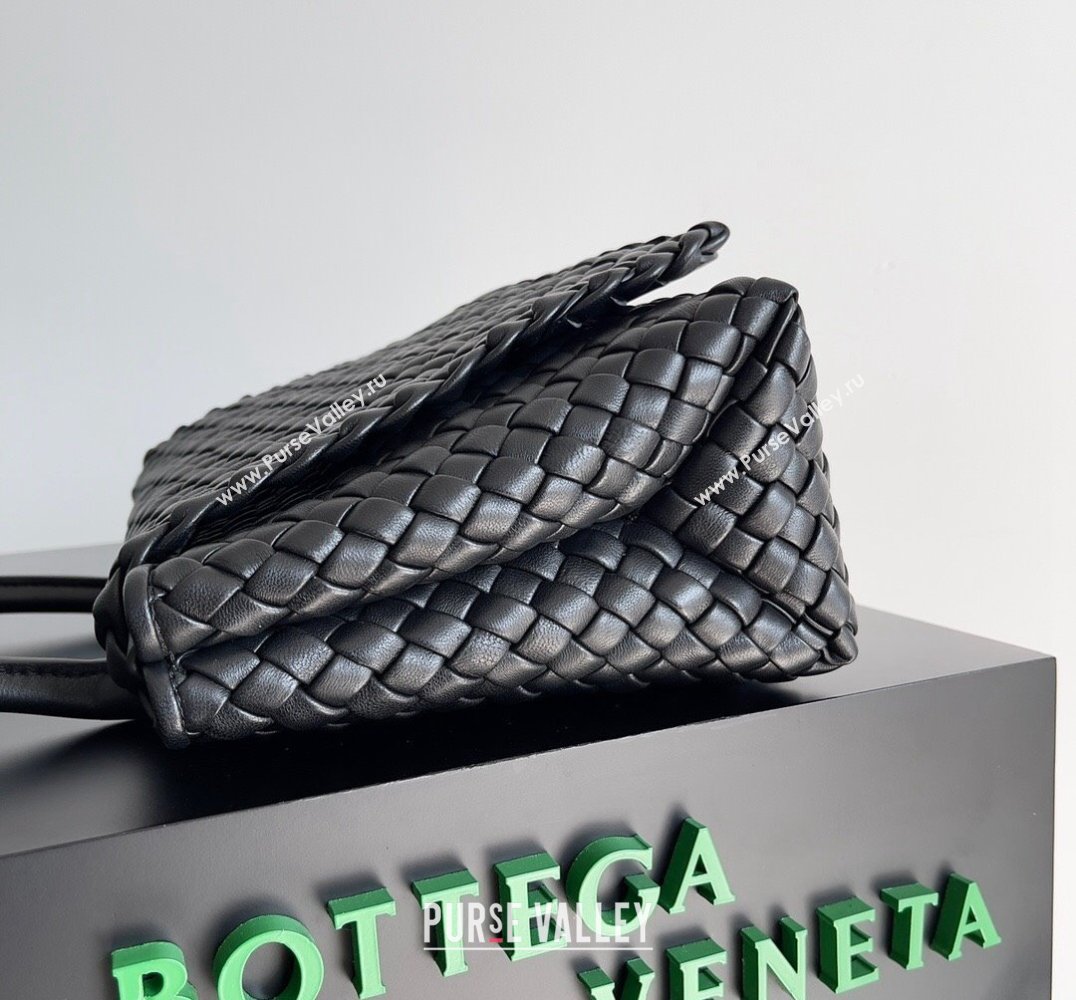 Bottega Veneta Patti Padded intreccio leather Top Handle Bag Black 2024 (misu-24040801)