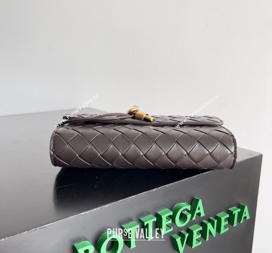 Bottega Veneta Andiamo Large Flap Wallet FONDANT with metallic knot closure 2024 (misu-24040705)