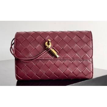 Bottega Veneta Andiamo Large Flap Wallet BAROLO with metallic knot closure 2024 (misu-24040708)