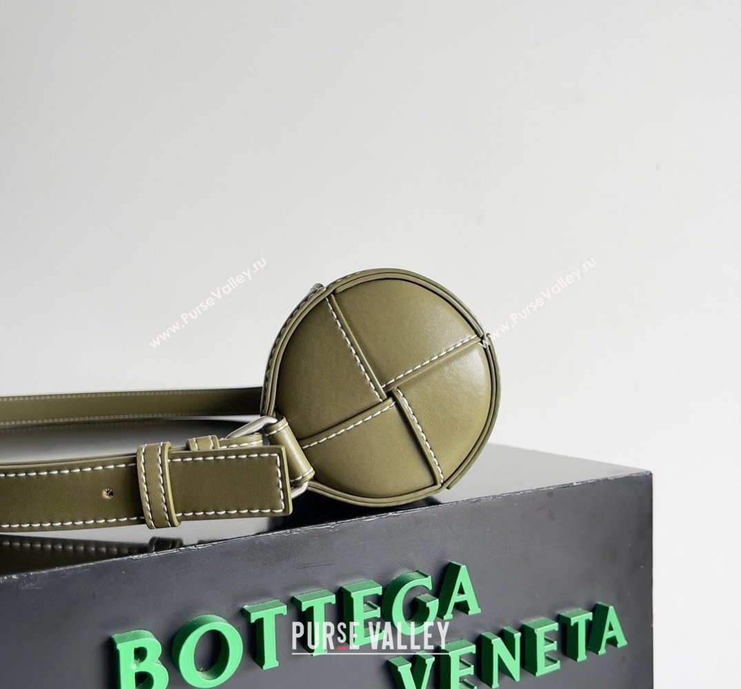 Bottega Veneta Small Canette Intreccio leather cross-body Bag Mud (misu-24040815)