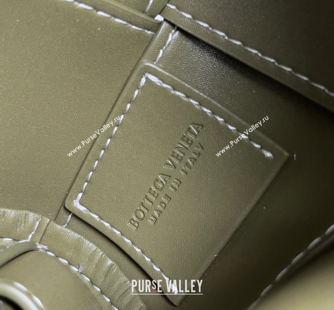 Bottega Veneta Small Canette Intreccio leather cross-body Bag Mud (misu-24040815)
