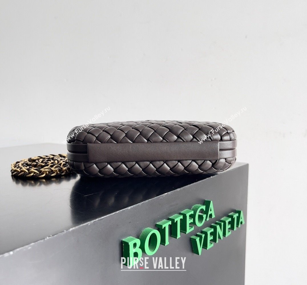 Bottega Veneta Knot With Chain Padded Intreccio leather minaudière Bag Fondant 2024 (misu-24040818)