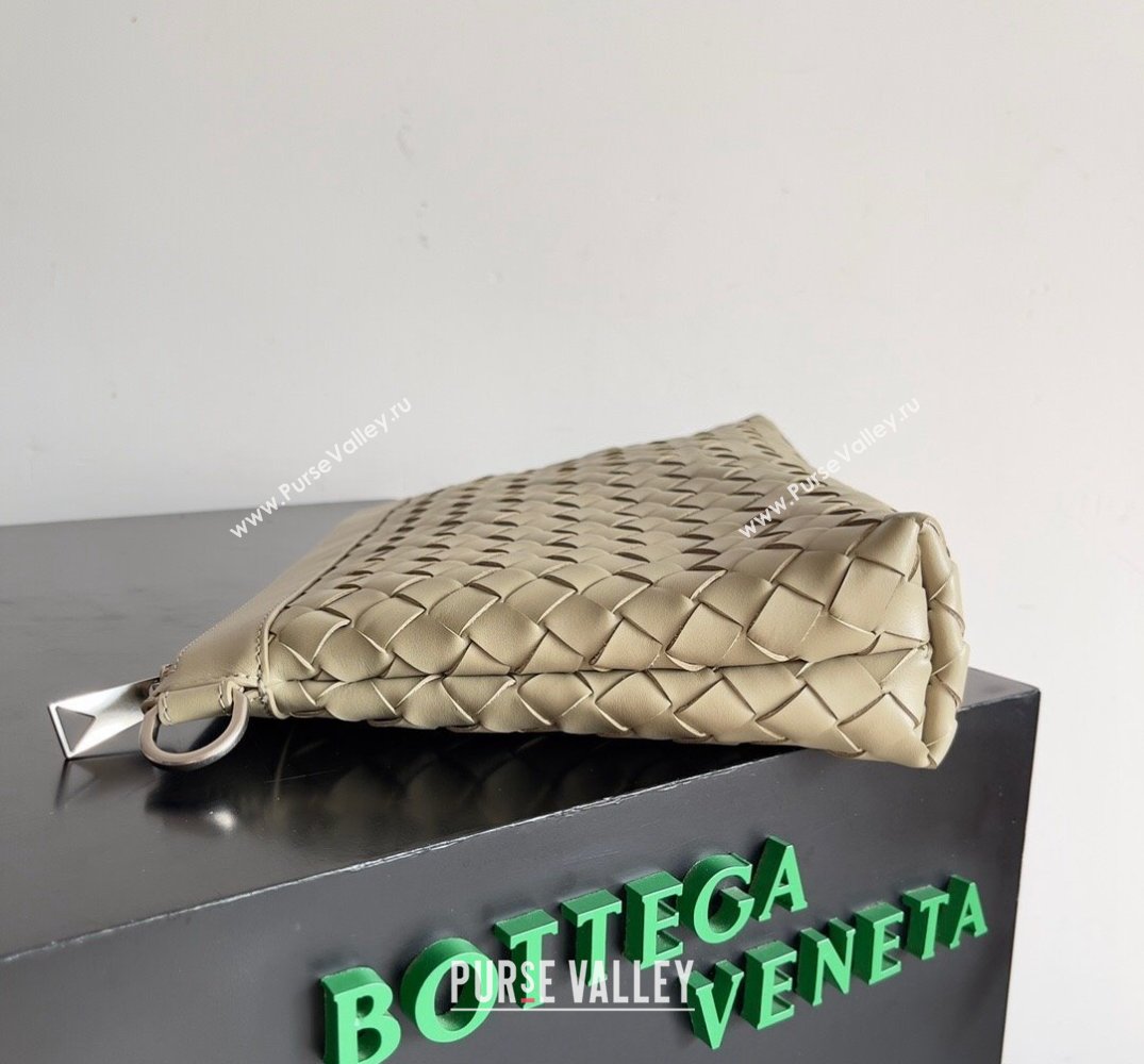 Bottega Veneta Intrecciato leather pouch Clutch Bag Beige (misu-24040833)