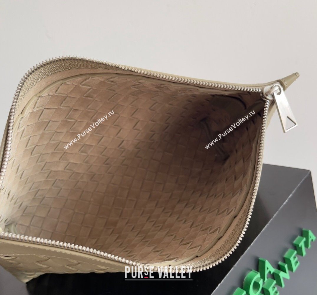 Bottega Veneta Intrecciato leather pouch Clutch Bag Beige (misu-24040833)