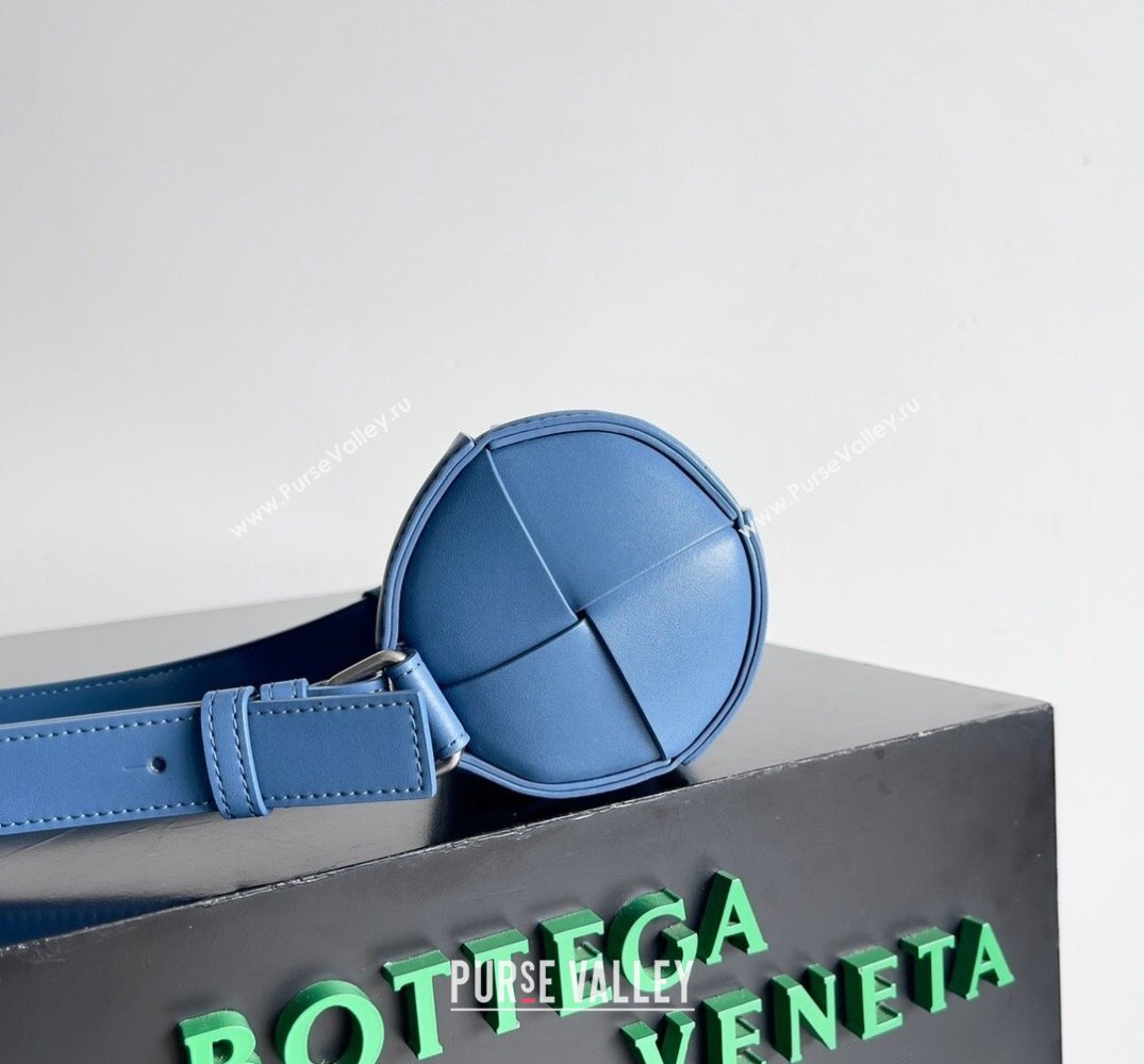 Bottega Veneta Small Canette Intreccio leather cross-body Bag Blue (misu-24040814)