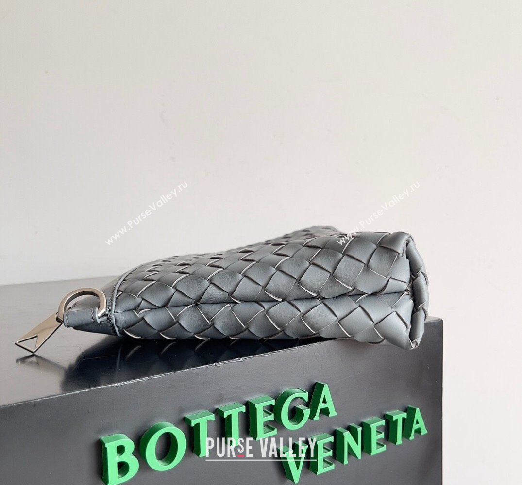 Bottega Veneta Intrecciato leather pouch Clutch Bag Gray (misu-24040834)