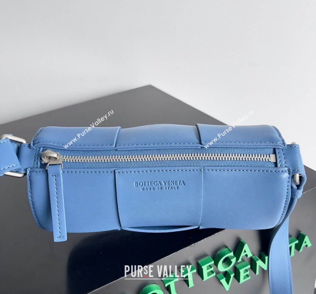 Bottega Veneta Small Canette Intreccio leather cross-body Bag Blue (misu-24040814)