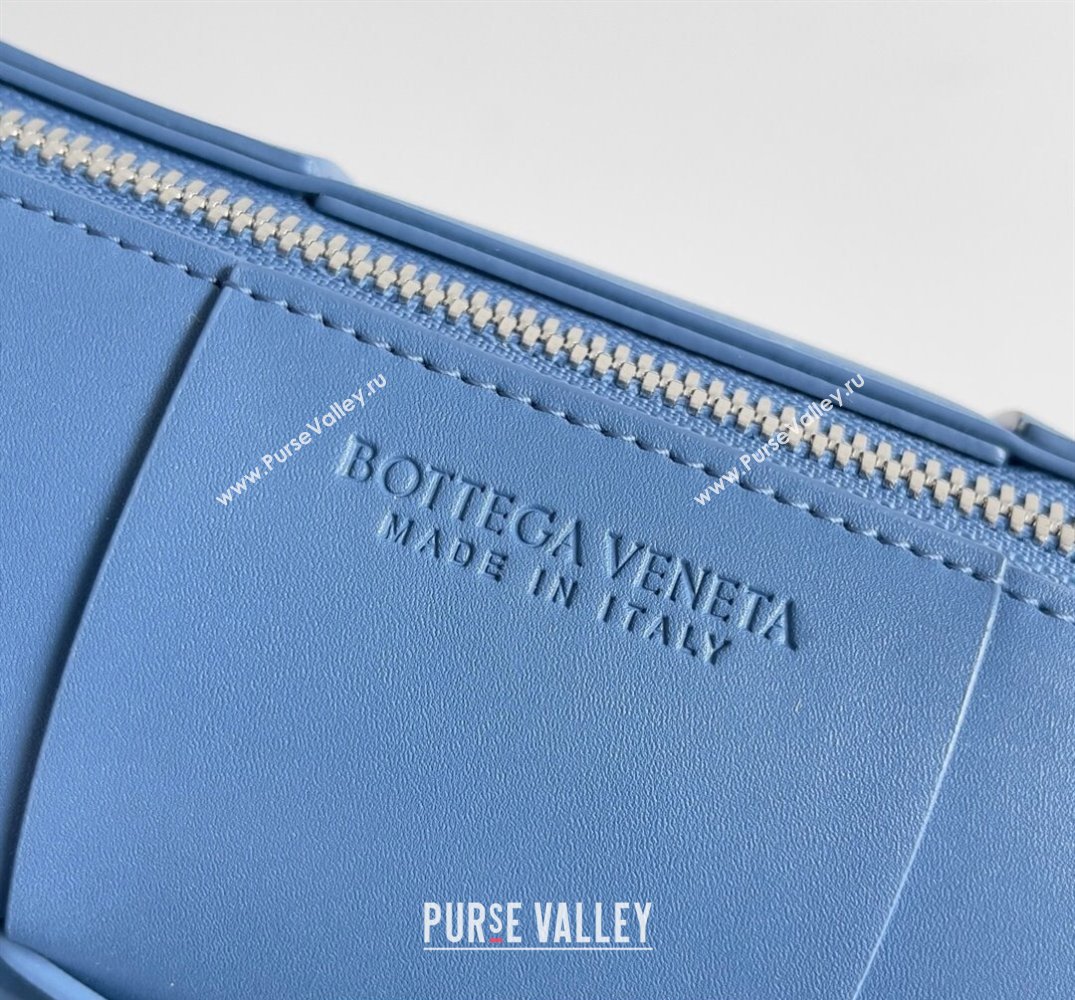 Bottega Veneta Small Canette Intreccio leather cross-body Bag Blue (misu-24040814)