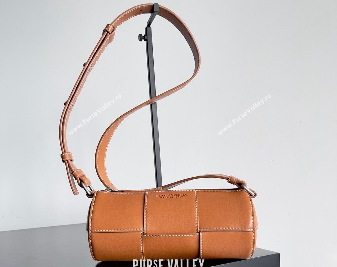 Bottega Veneta Small Canette Intreccio leather cross-body Bag Orange (misu-24040813)