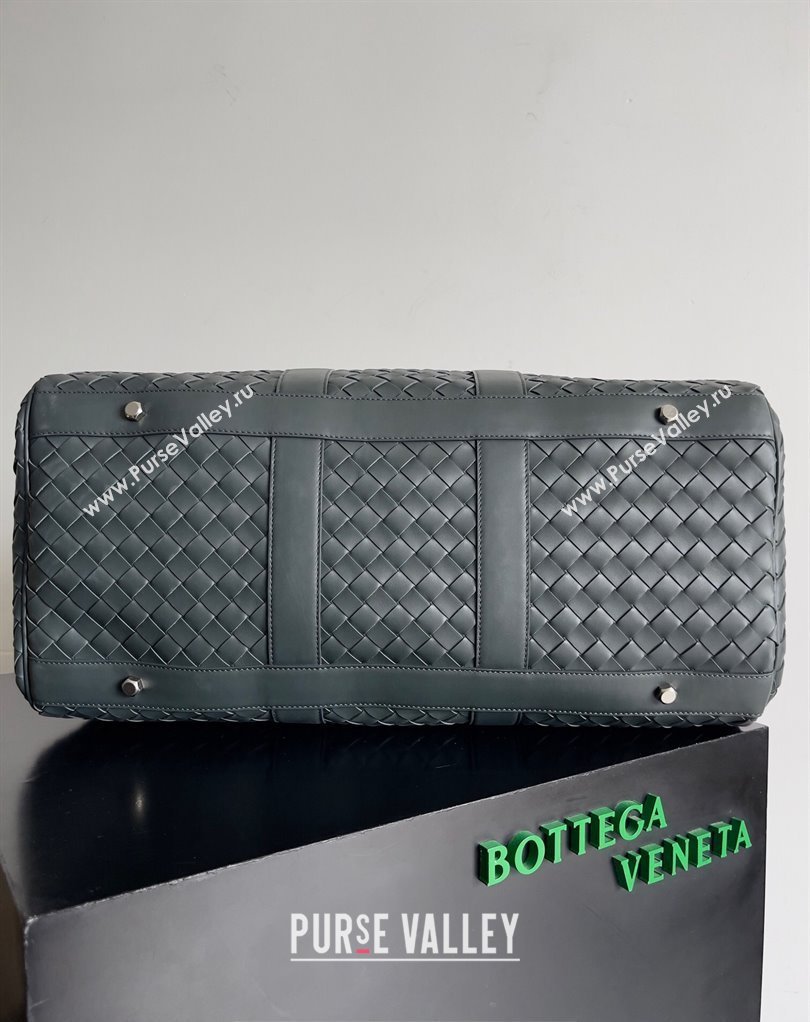 Bottega Veneta Medium Intrecciato Duffle Intrecciato leather Bag Dark Green (misu-24040822)