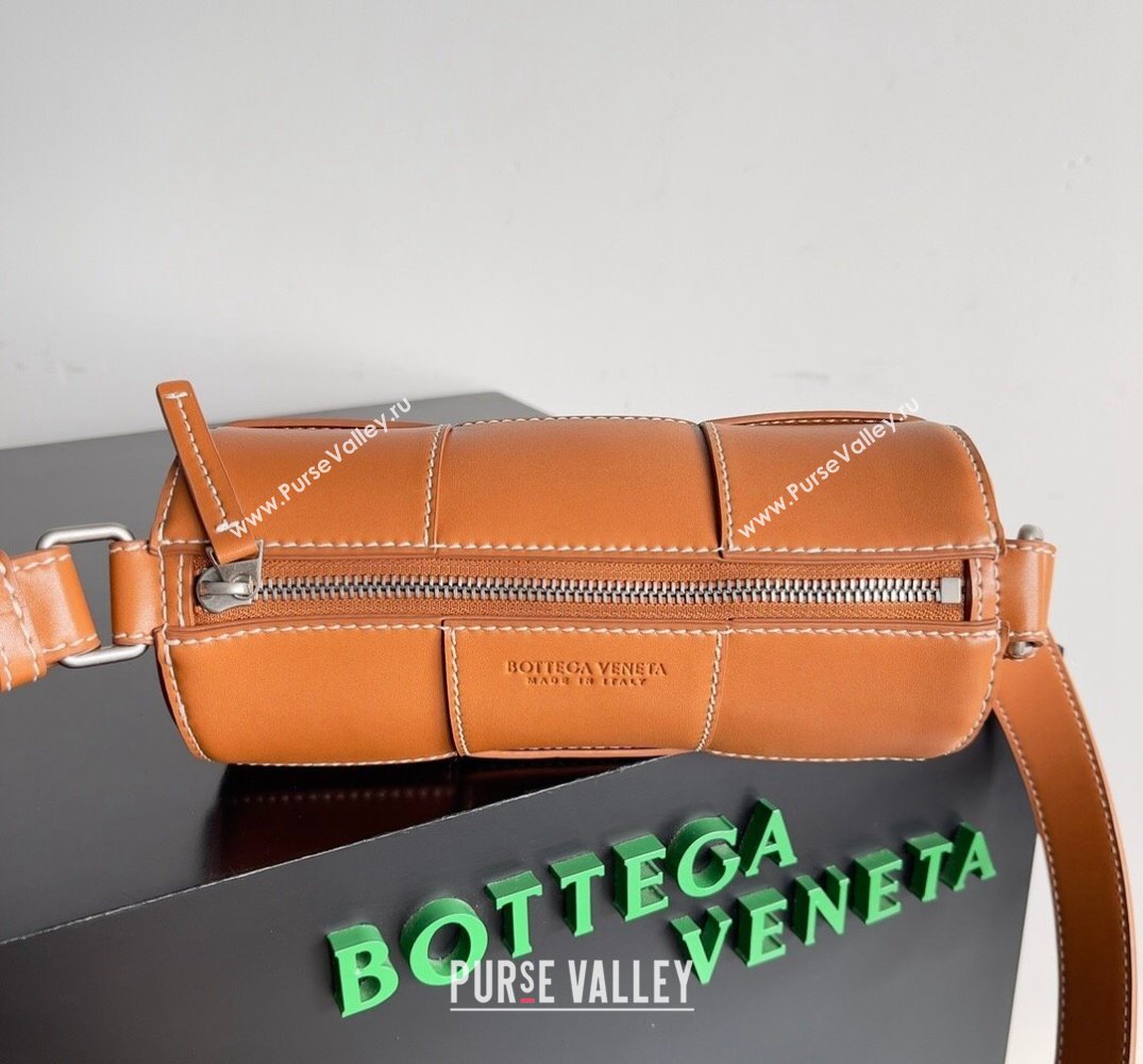 Bottega Veneta Small Canette Intreccio leather cross-body Bag Orange (misu-24040813)