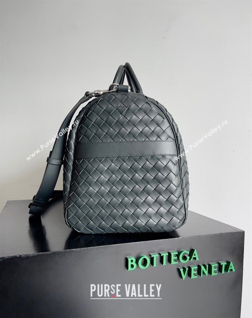 Bottega Veneta Medium Intrecciato Duffle Intrecciato leather Bag Dark Green (misu-24040822)