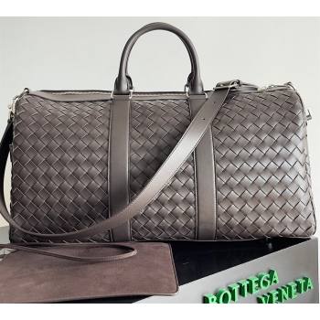 Bottega Veneta Medium Intrecciato Duffle Intrecciato leather Bag Fondant (misu-24040821)