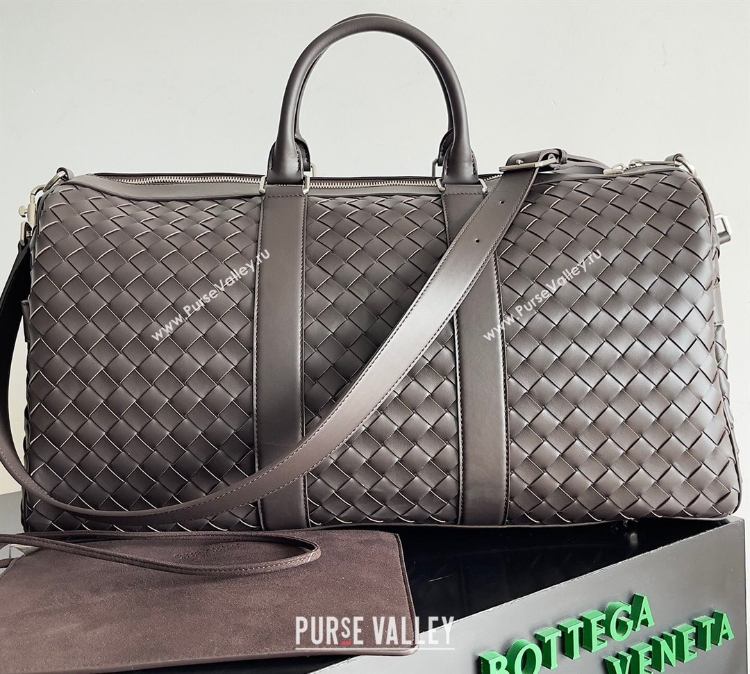 Bottega Veneta Medium Intrecciato Duffle Intrecciato leather Bag Fondant (misu-24040821)