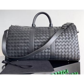 Bottega Veneta Medium Intrecciato Duffle Intrecciato leather Bag Black (misu-24040820)