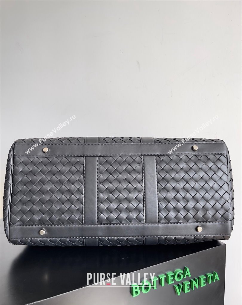 Bottega Veneta Medium Intrecciato Duffle Intrecciato leather Bag Black (misu-24040820)
